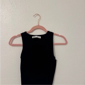 Zara Elegant Black Knit Top